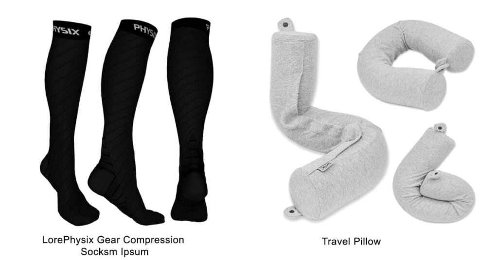 Compression-Socks-and-Travel-Pillow