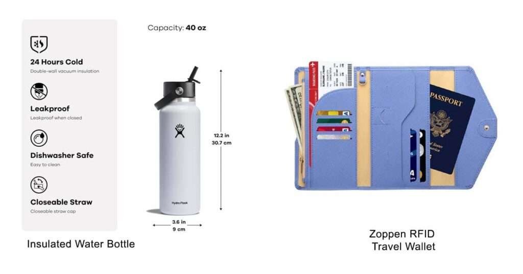 Hydro-Flask-Insulated-Water-Bottle-and-RFID-wallet