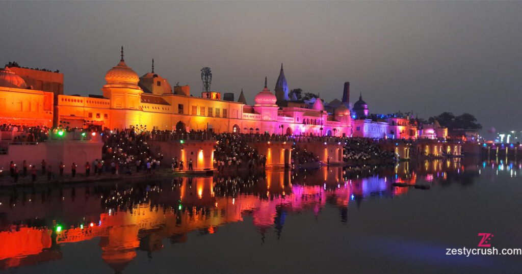 Sarayu River night view Ayodhya