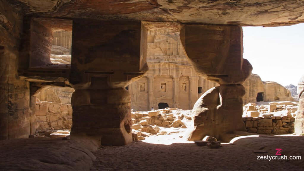 Jordan Petra View from inside a triclinium