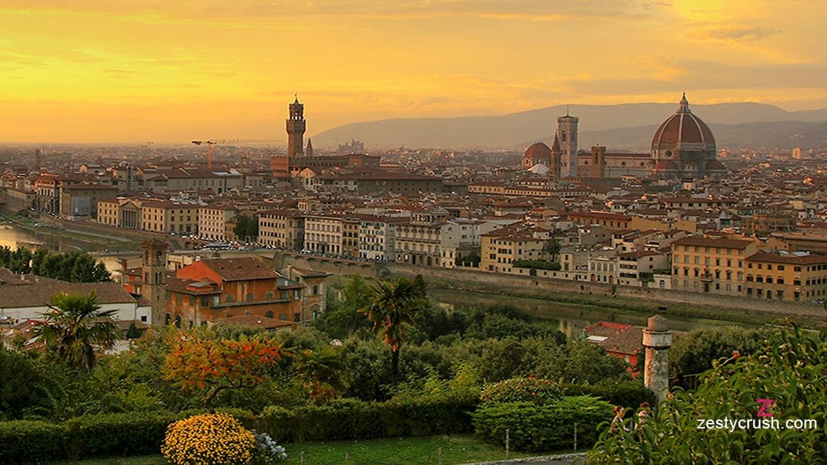 Sunset over florence