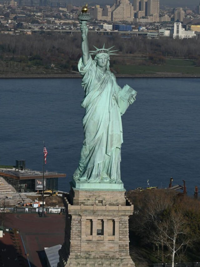 Statue of Liberty Ariel View