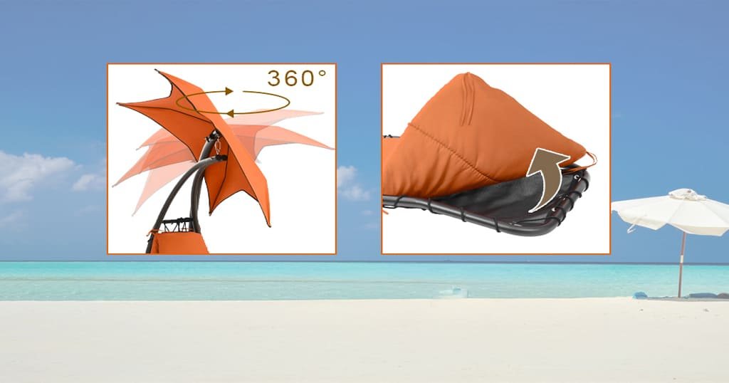 Adjustable canopy patio chair