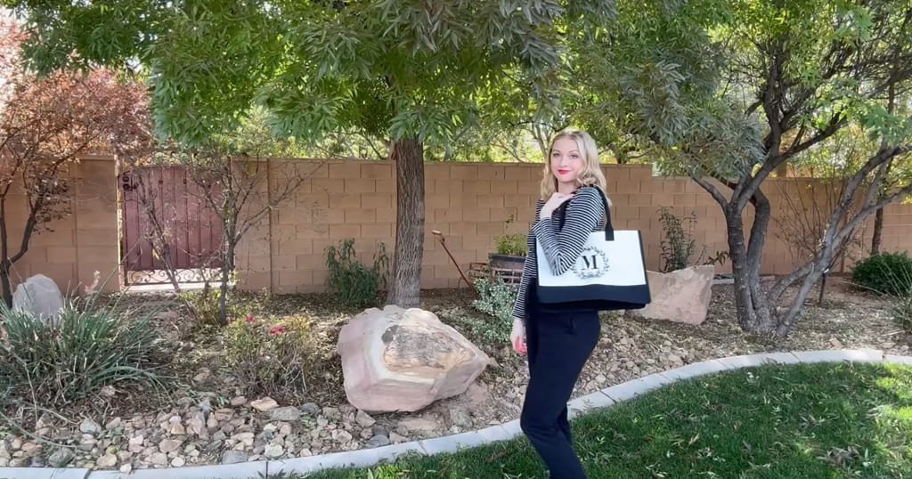 personalized canvas tote bag