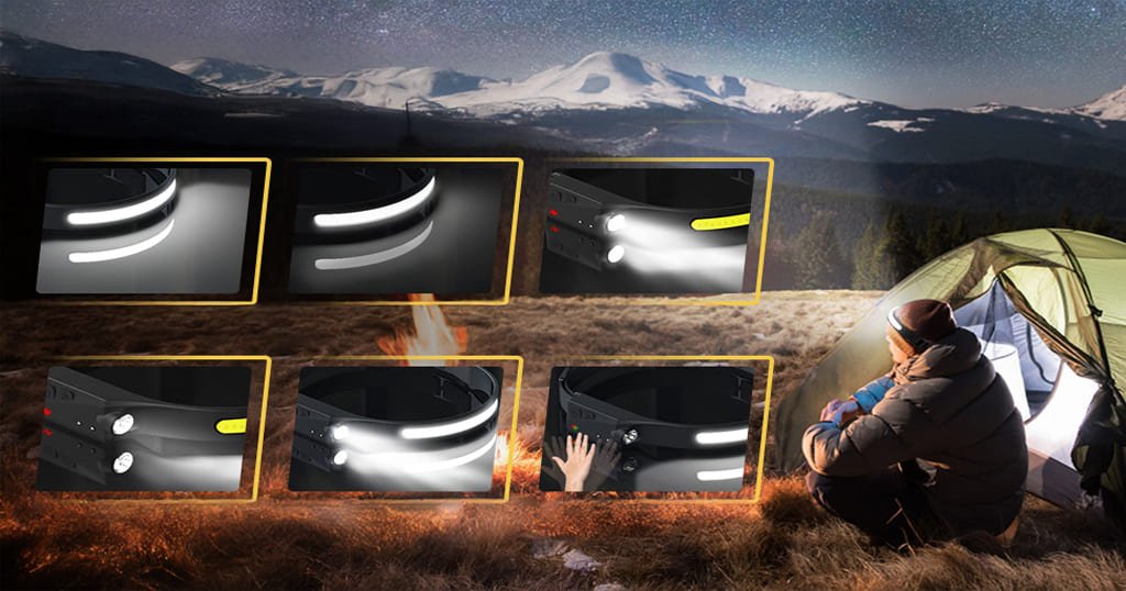 LED headlamp for camping