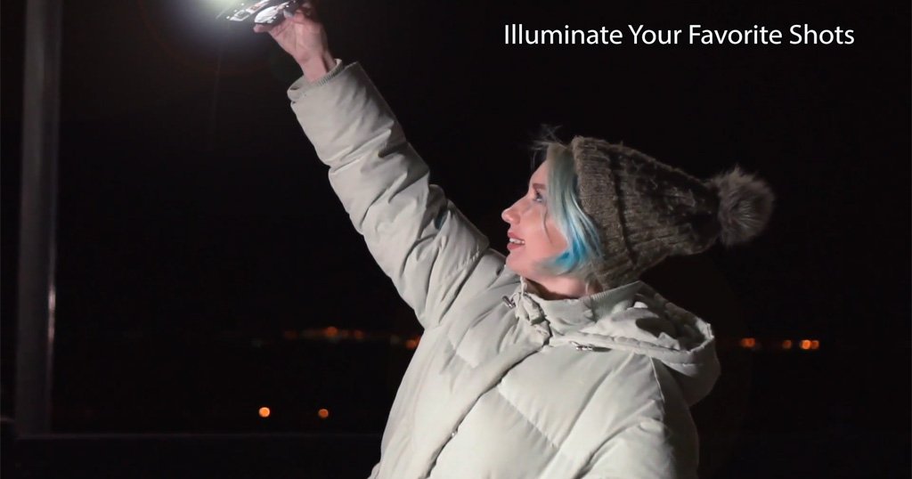 Phone lens with LED light