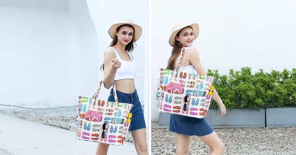 Sand-proof beach tote