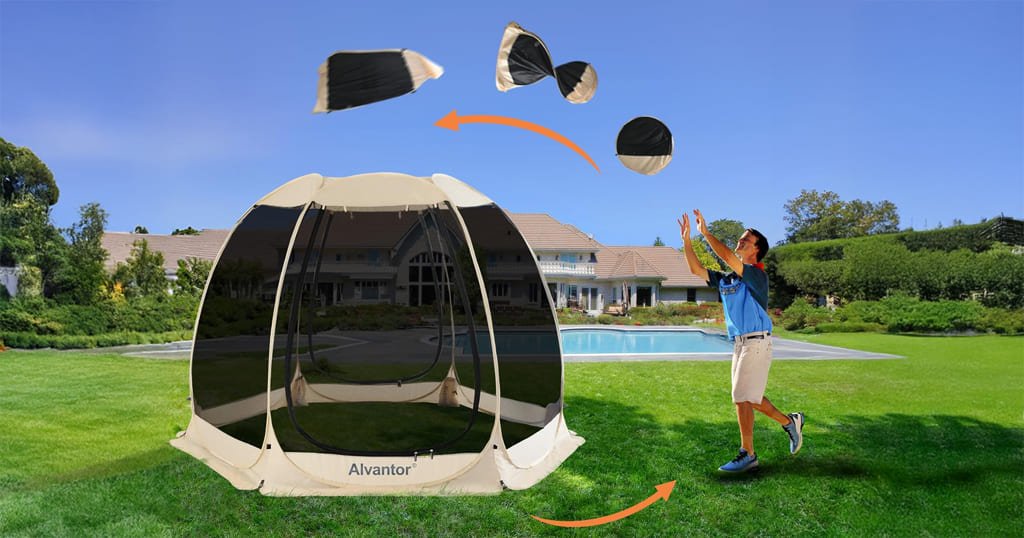 Screened canopy tent