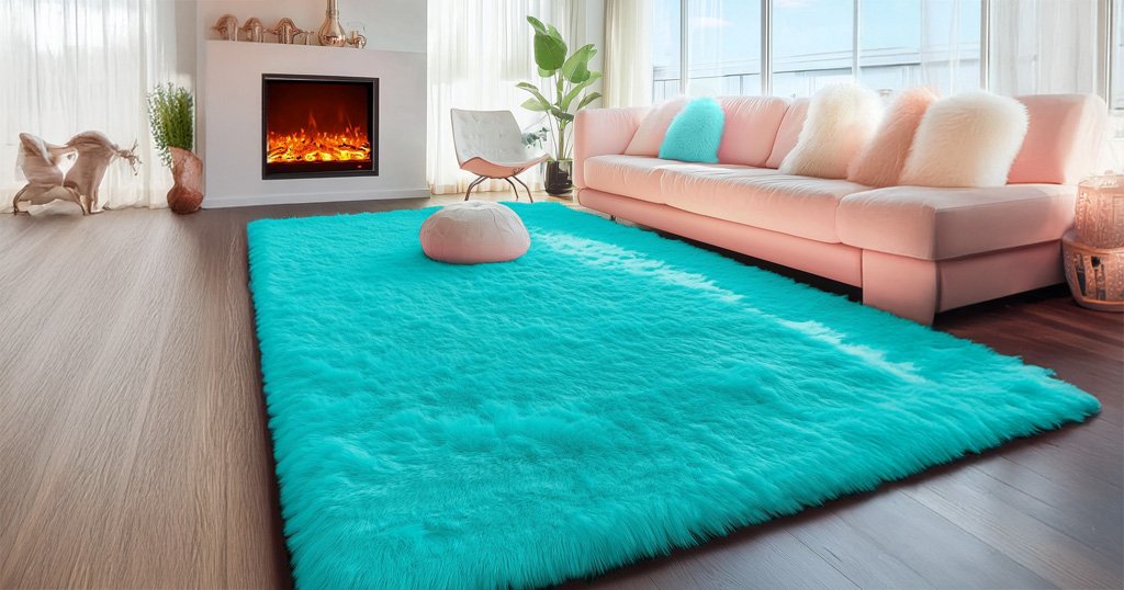Soft fluffy area rug