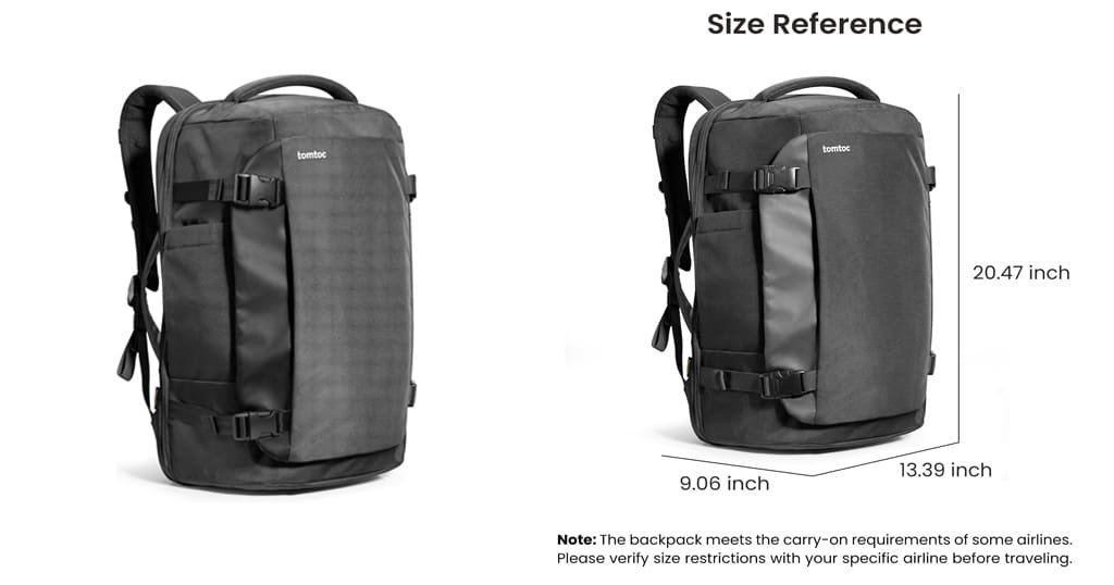 tomtoc Travel Backpack 40L
