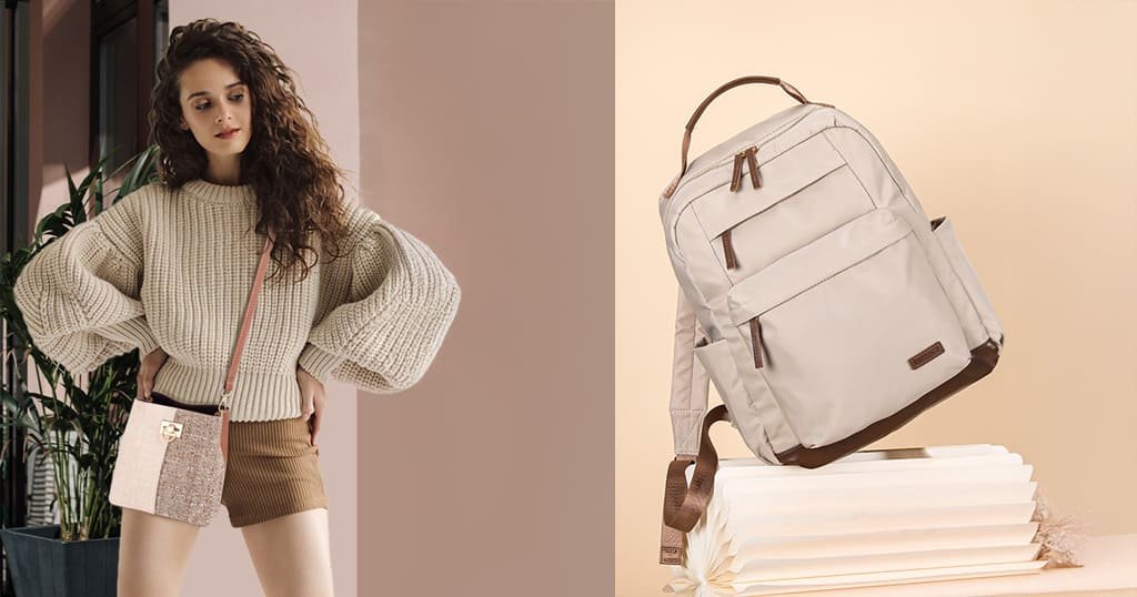 Travel backpack purse for women