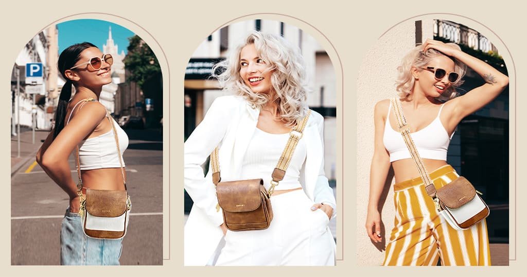 vegan leather crossbody travel purse