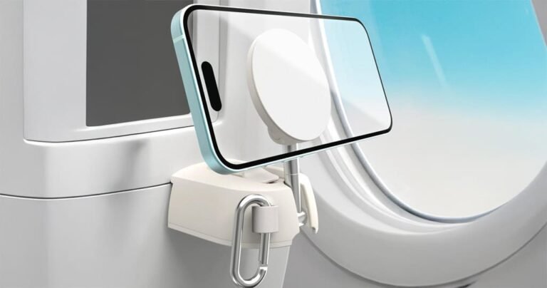 Phone holder for airplane