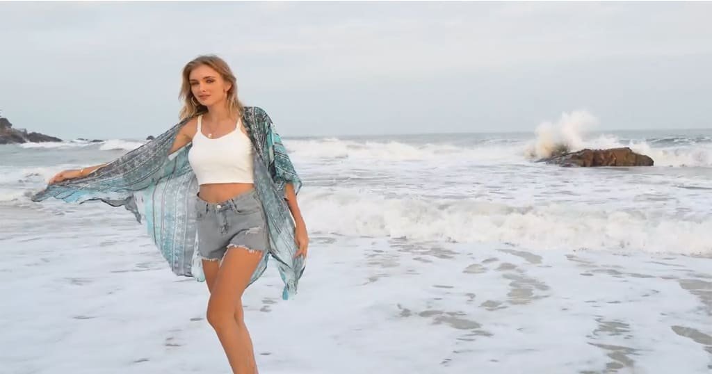 Beach kimono for women