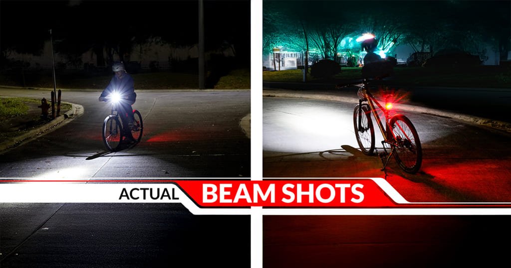 Bike headlight and tail light set