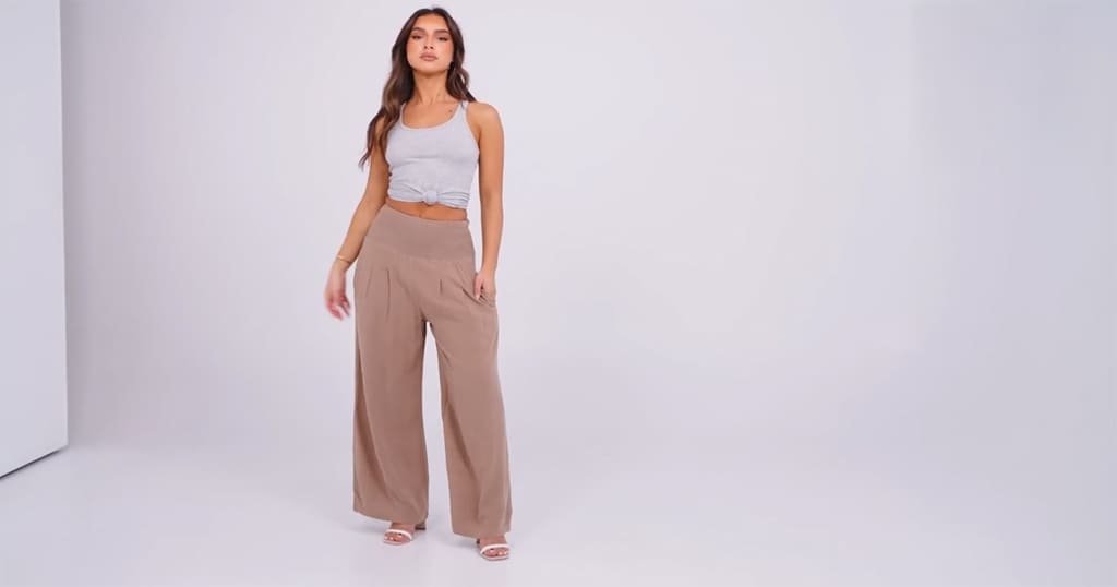 Women Linen Palazzo Pants