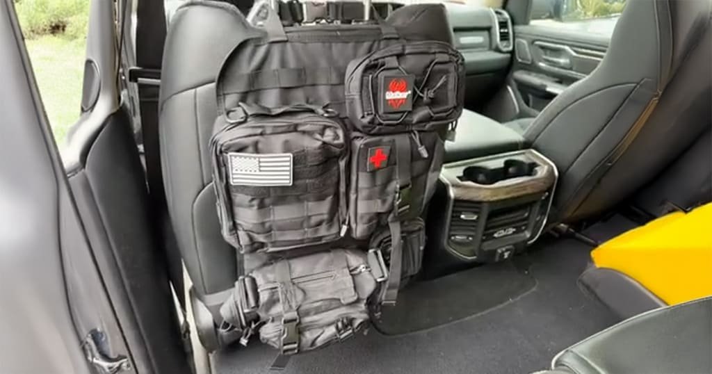 Car back seat organizer