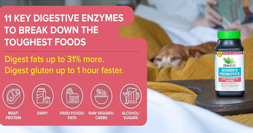 Digestive enzymes for bloating