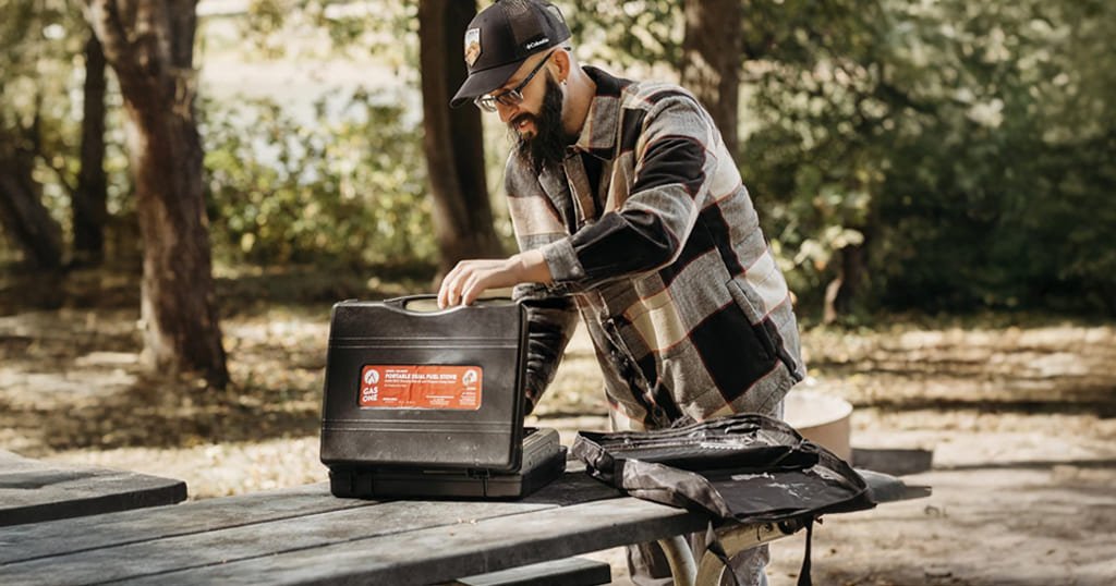 Dual fuel camping stove