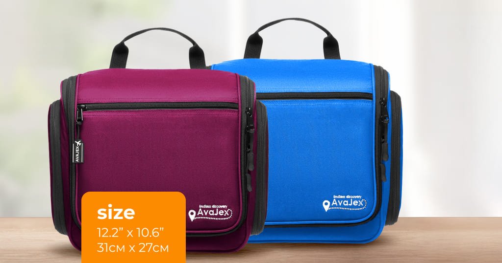 Full-size toiletries travel bag