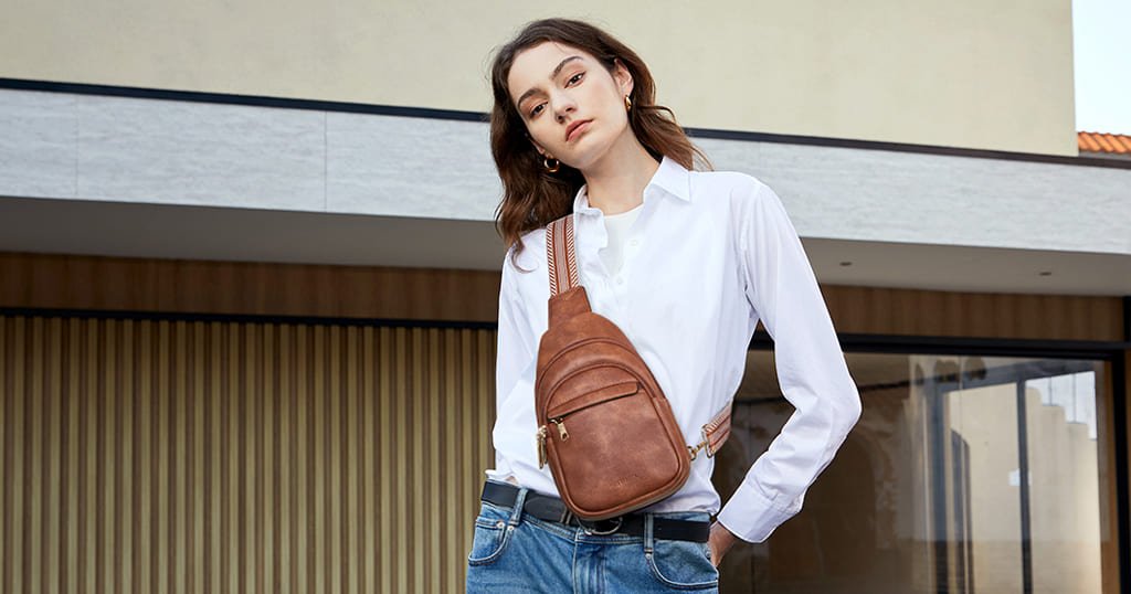 Genuine leather fanny pack