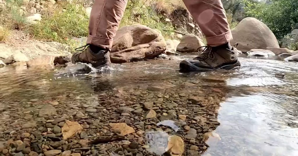 Hiking boots with ankle support