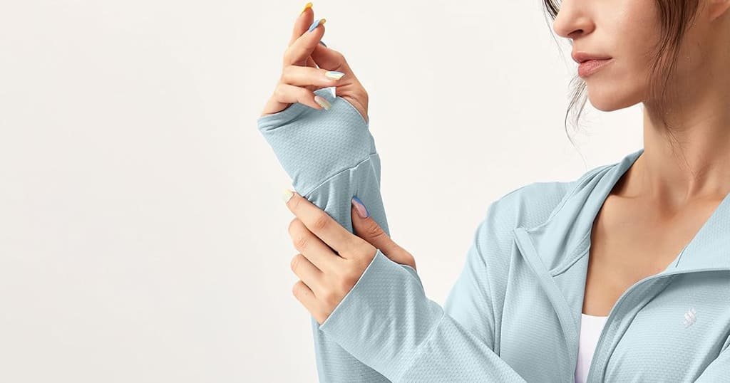 Hiking clothes with sun protection