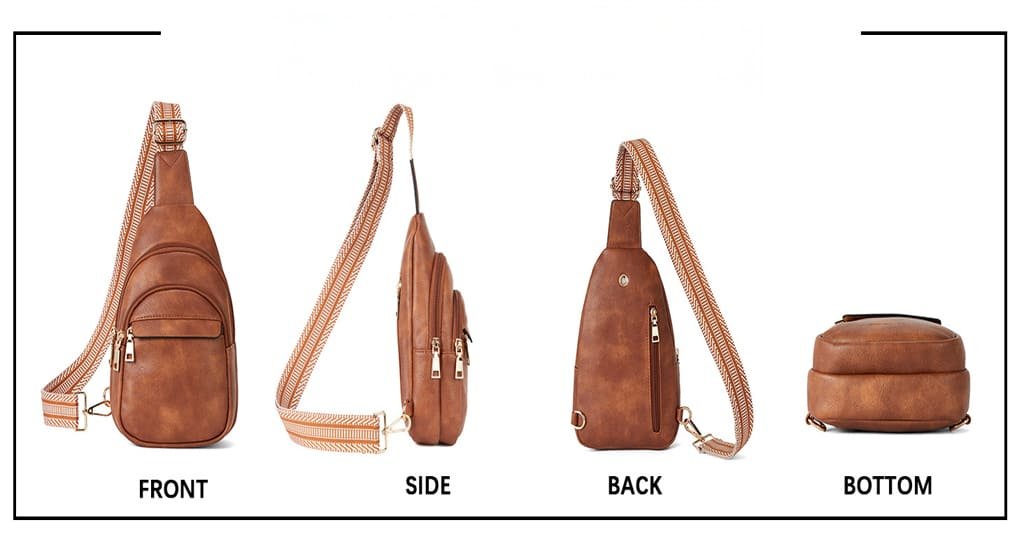 Leather crossbody travel bag