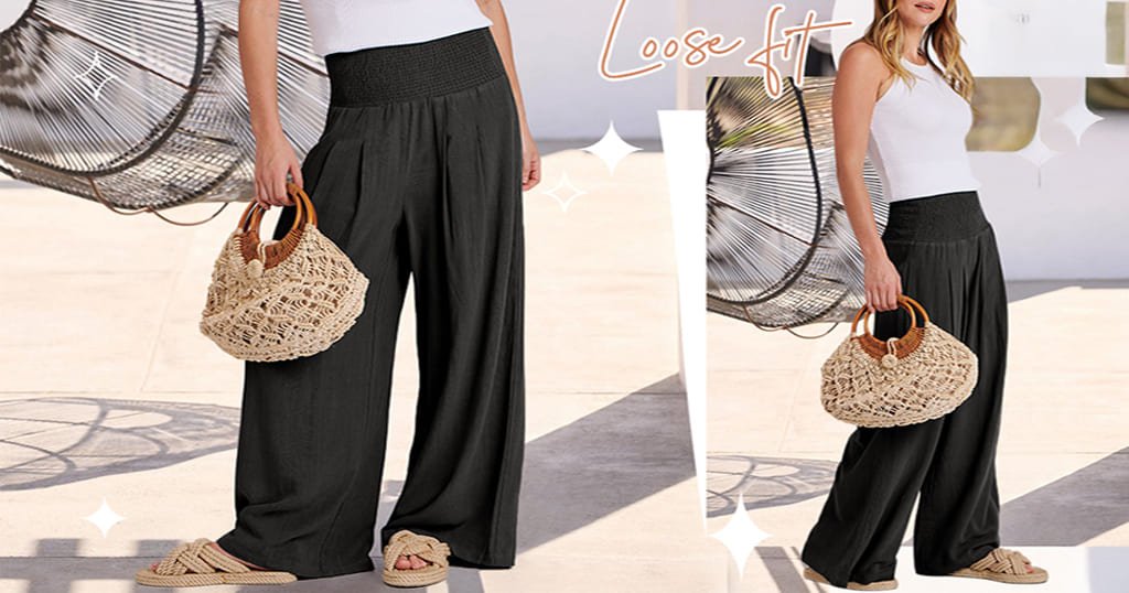 Linen beach pants women