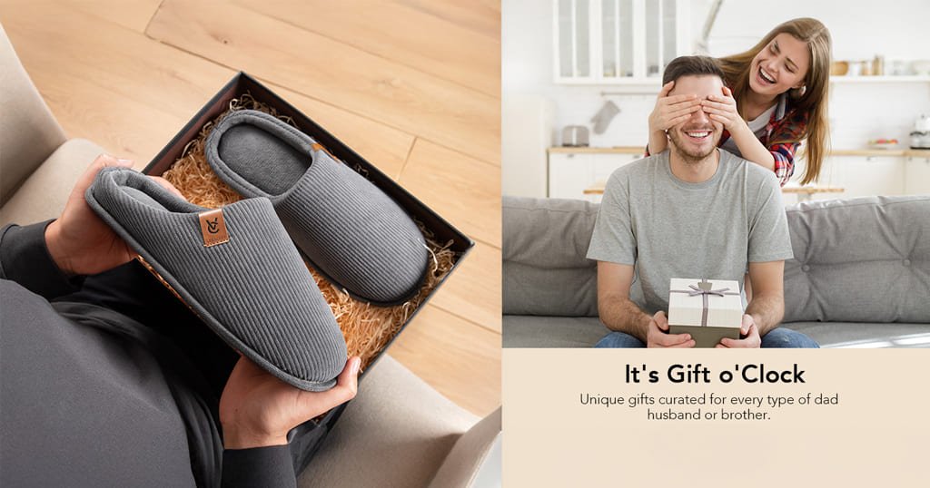 Memory foam slippers for men