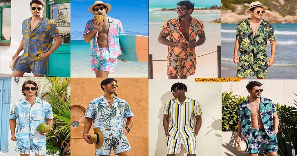 Men’s Hawaiian outfit set