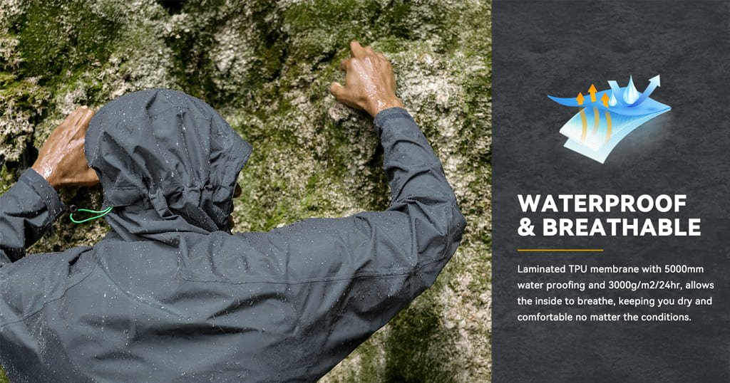 Men's waterproof rain jacket