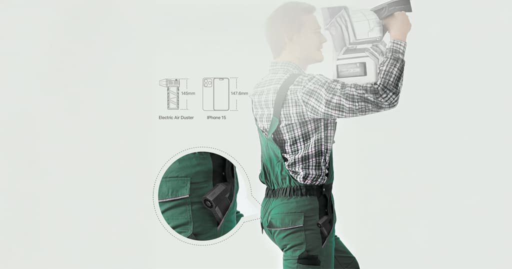 Portable air duster for electronics