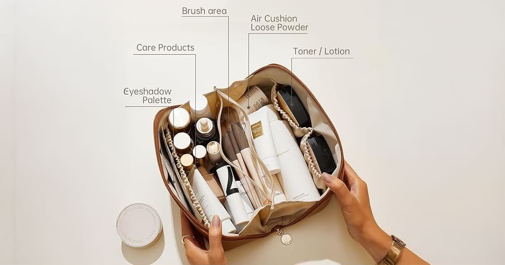 Portable makeup bag for women