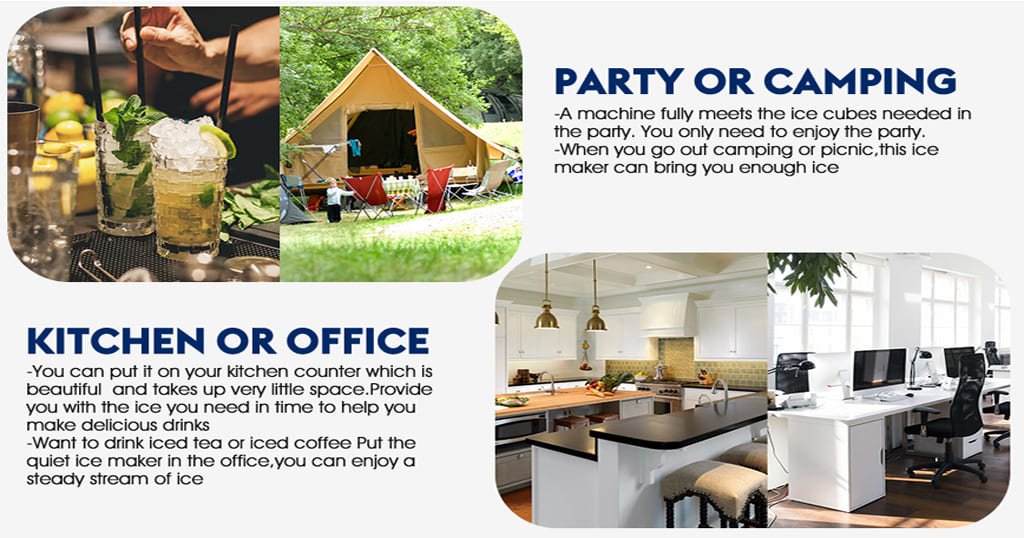 Quick ice maker for parties