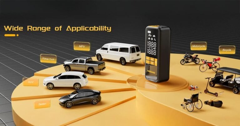 Portable tire inflator for travel