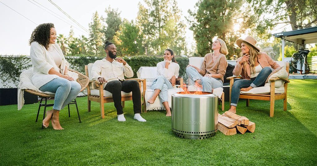 Smokeless fire pit for patio