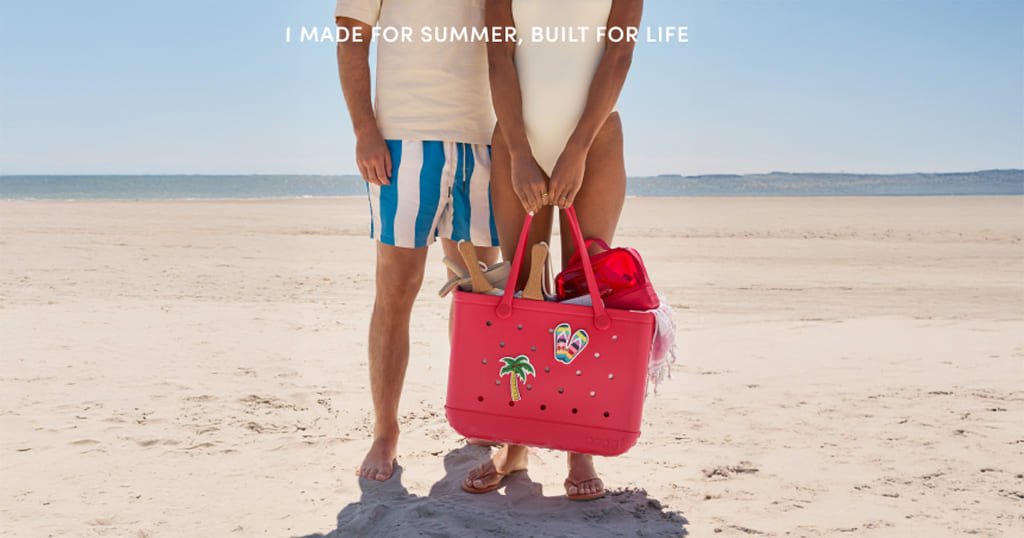 Structured tote bag for beach