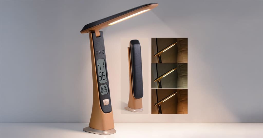 Foldable rechargeable LED desk lamp