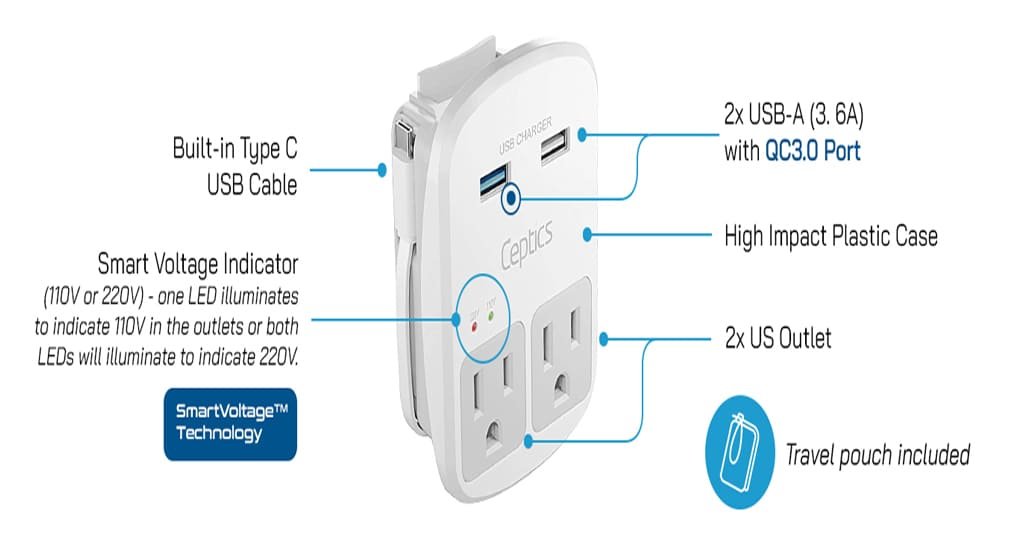 Universal travel adapter