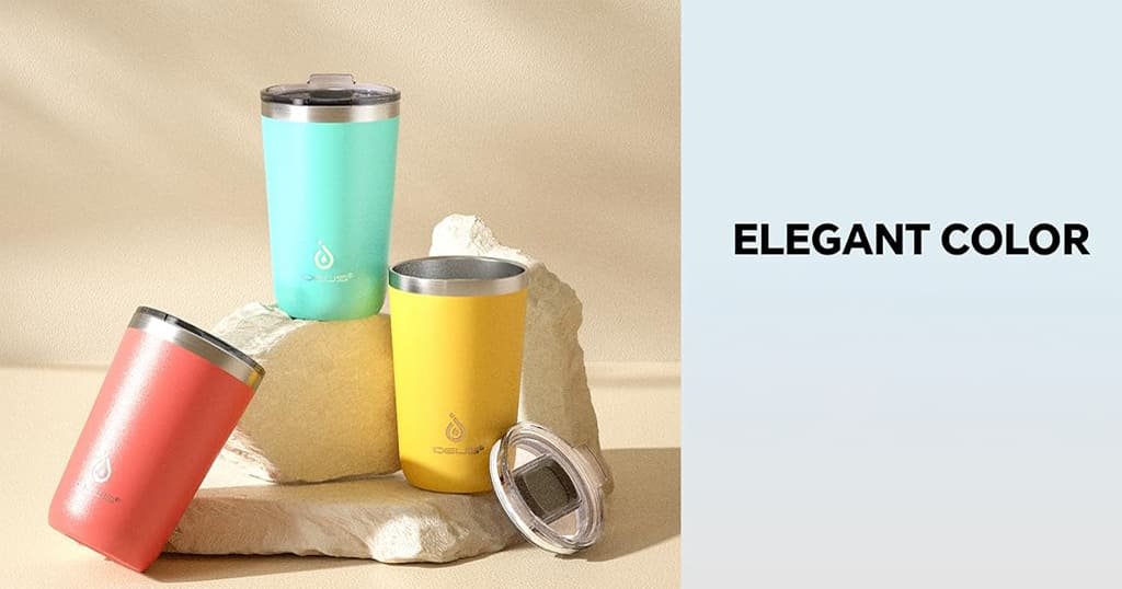 Vacuum insulated coffee mug