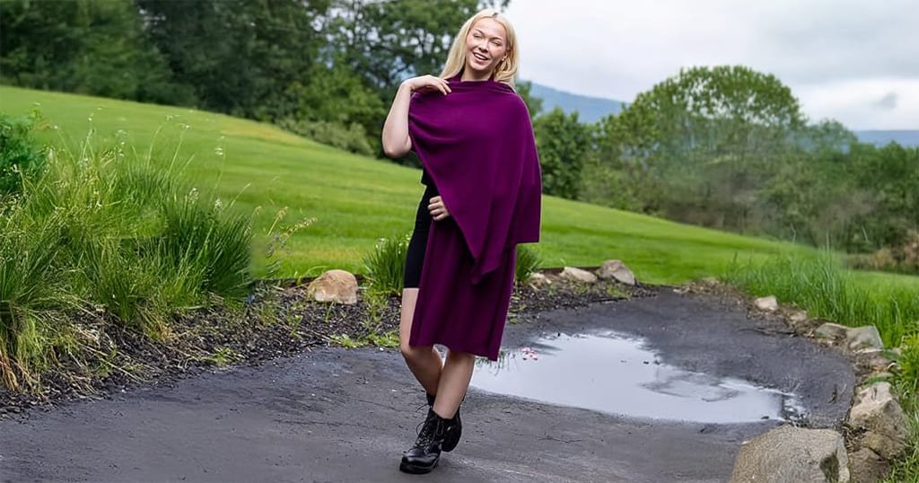 Velanio Cashmere wrap shawl