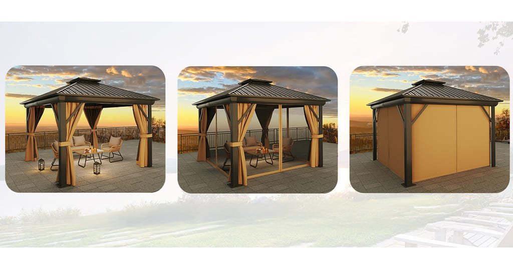 Aluminum frame gazebo
