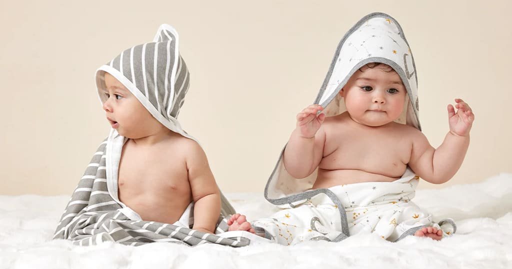 Baby hooded bath towel