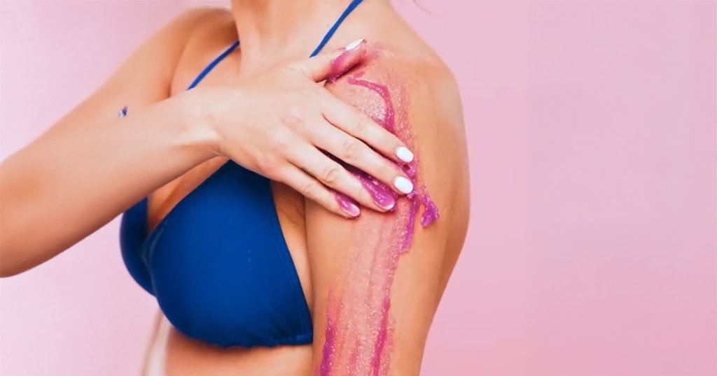 Cherry sugar scrub for glowing skin