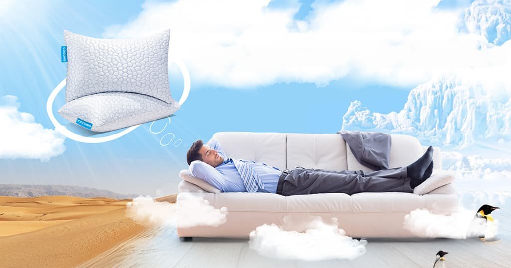 Cooling travel pillow