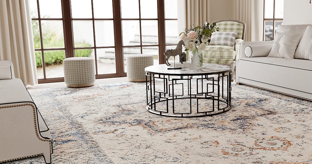 Cozy living room rug