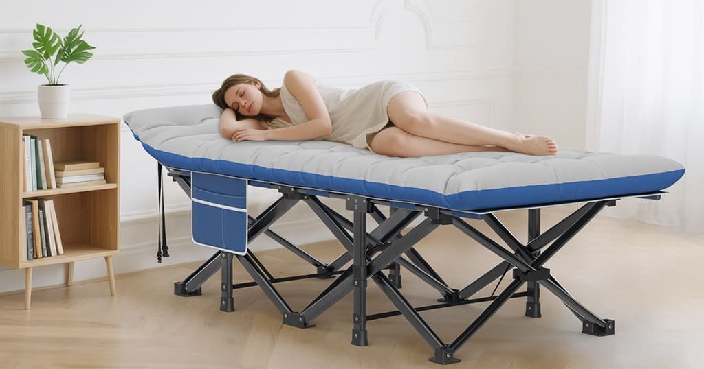 Extra wide folding cot