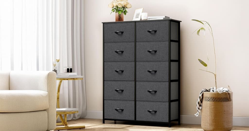 Fabric dresser for bedroom