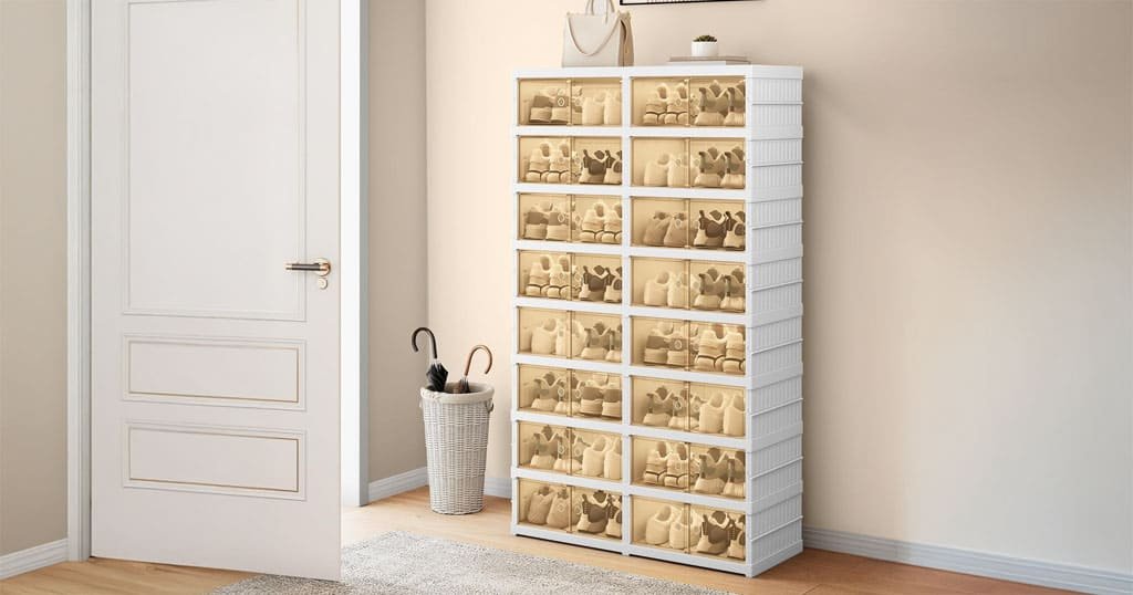 Foldable shoe rack organizer